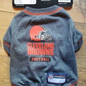 New! NFL Pet Wear Cleveland Browns Small Tee Cat/Dog Football Jersey